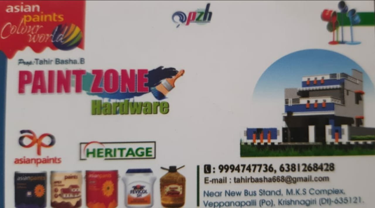 Paint Zone Hardware Hardware VEPPANAPALLI Vkno We Know