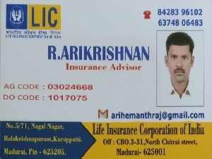 Arikrishnan Insurance Advisor