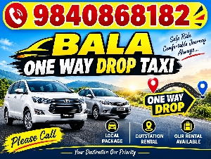 Bala One Way Drop Taxi