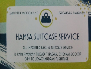 Hamsa Suitcase Service and Crown Bag