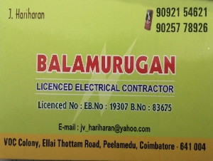 Balamurugan Licenced Electrical Contractor