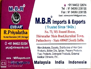 MBR Imports and Exports