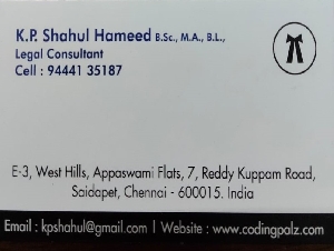 K.P. Shahul Hameed Legal Consultant