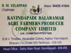 Kavindapadi Balaramar Agri Farmers Producer Company Limited