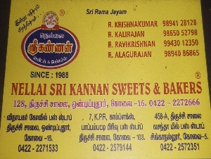 Nellai Sri Kannan Sweets & Bakers