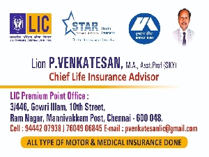 P Venkatesan Chief Life Insurance Advisor
