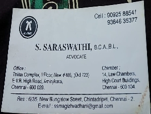 S Saraswathi Advocate