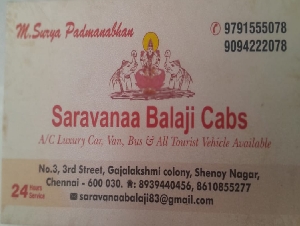 Saravanaa Balaji Cabs