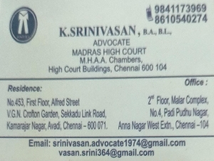 Srinivasan Advocate