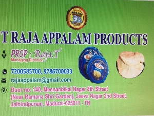 T Raja Appalam Products