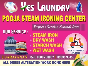 Yes Laundry Pooja Steam Ironing Center